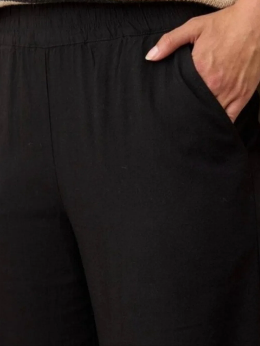 Marine Layer Black Elastic-Waist Pants Casual Everyday Loungwear Size Medium - Picture 5 of 14